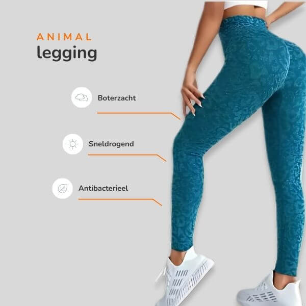 Animal seamless legging luipaard