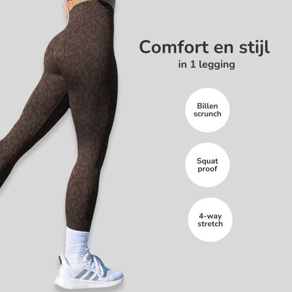 Animal seamless legging luipaard