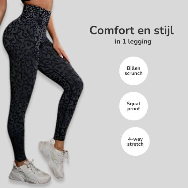 Animal seamless legging luipaard